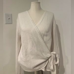 White Wrap Sweater